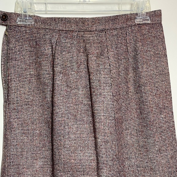 Vintage Women’s Wool Blend Skirt Small Square Patterned A Line Size 11/12 - Picture 4 of 16